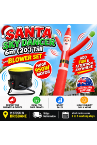 SANTA Air Dancer Sky Dancer Inflatable Tube Man skydancer INCL. Fan & Man