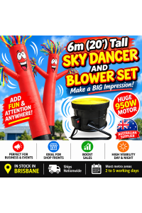 RED Air Dancer Sky Dancer Inflatable Tube Man skydancer INCL. Fan & Man