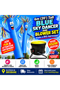 Blue Air Dancer Sky Dancer Inflatable Tube Man skydancer INCL. Fan & Man