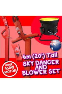 RED Air Dancer Sky Dancer Inflatable Tube Man skydancer INCL. Fan & Man