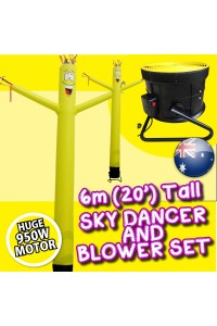YELLOW Air Dancer Sky Dancer Inflatable Tube Man skydancer INCL. Fan & Man