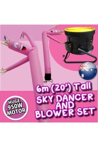 PINK Air Dancer Sky Dancer Inflatable Tube Man skydancer INCL. Fan & Man