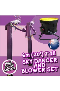 PURPLE Air Dancer Sky Dancer Inflatable Tube Man skydancer INCL. Fan & Man