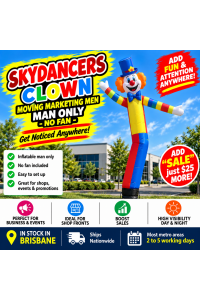 Air Dancer CLOWN INFLATABLE Sky Dancer Inflatable Tube Man ONLY - Marketing Gem